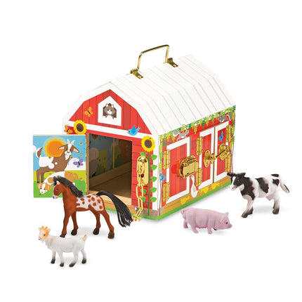 Melissa & Doug Latches Wooden Activity Barn | Farm