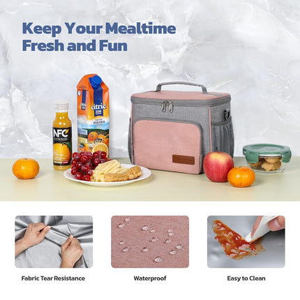 Boîte à lunch Maelstrom pour hommes, sac à lunch isotherme femmes/hommes, sac à lunch isotherme étanche, sac fourre-tout à lunch, 8L, rose