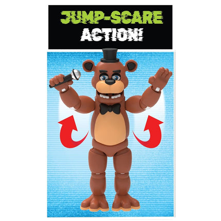 Five Nights at Freddys Classic Freddy - 5-Inch Articulated Figure with Jumpscare Feature and Glow-In-The-Dark Eyes