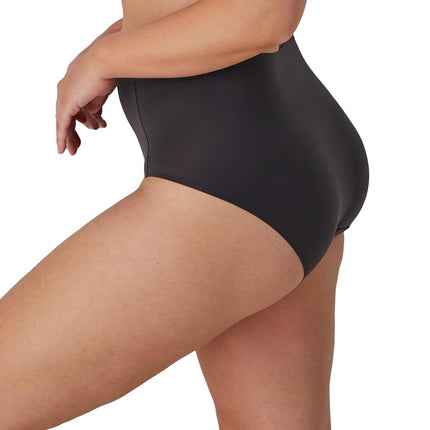 Bali Women's Double Support Brief 3-Pack, Black/Soft Taupe/Soft Taupe, Large (Pack of 3)