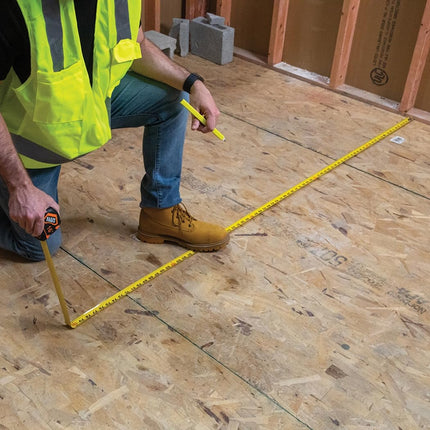 Klein Tools 91616 Tape Measure, Heavy-Duty Measuring Tape with 16-Foot Single-Hook Nylon Reinforced Blade, with Metal Belt Clip