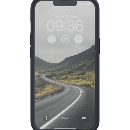 Njord Collections iPhone 14 Plus Case - Mobile Phone Case Made Salmon Leather - Reycled/Durable Material - 2 Metre Drop Protection - Suitable for Magsafe/Wireless Charging - Black