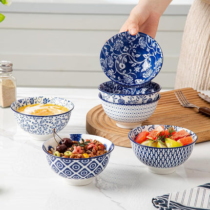 Cerkik 12 Oz / 340 ml Ceramic Dessert Bowls Set of 6