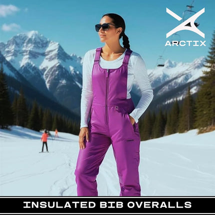 ARCTIX Women's Essential Insulated Bib Overalls, White, 2X (20W-22W) 27" Short