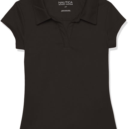 Nautica Girls' School Uniform Short Sleeve Perform