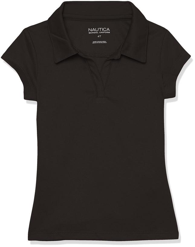 Nautica Girls' School Uniform Short Sleeve Perform