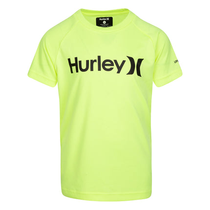 Hurley Boys Rash Guard Shirt, Volt Glow, Medium US