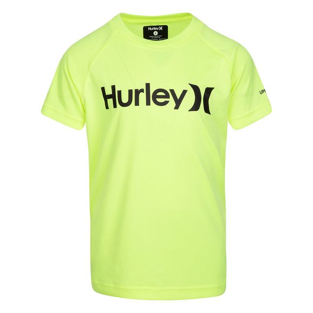 Hurley Boys Rash Guard Shirt, Volt Glow, Medium US