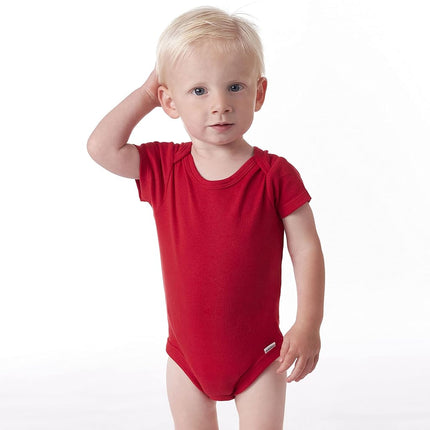 Gerber Baby 5 Pack Onesies Multi-Packs Bundle Interlock 180 GSM, Red, 3-6 Months