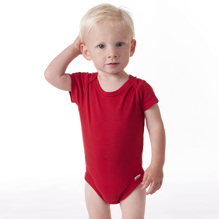 Gerber Unisex-Baby 5 Pack Onesies Multi-Packs Bundle Interlock 180 Gsm, Red, 18 Months