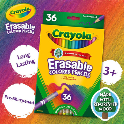 CRAYOLA Erasable Colored Pencils (36 Count)