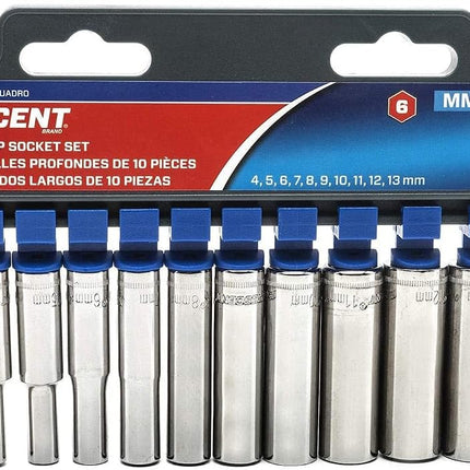 Crescent 1/4-inch Drive 6 Point Deep Metric Socket