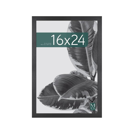 MCS Studio Gallery 41x61 cm (16x24 in) Poster Frame Black Woodgrain, Vertical & Horizontal Wall Hanging Large Picture Frame for Photos, Posters & Art Prints (1-Pack)