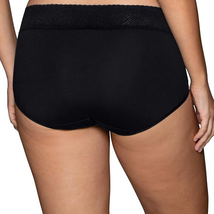 Vanity Fair Women's Effortless Brief Knickers Panty, 20, Black