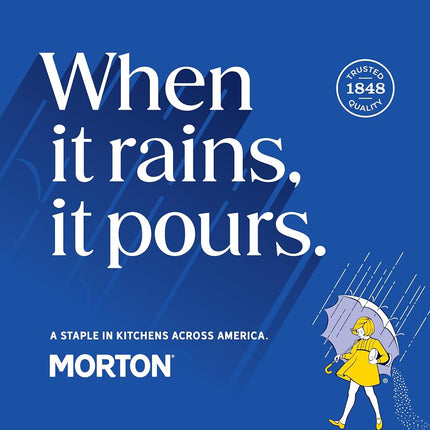 Morton Plain, All-Purpose, Non-Iodized Salt, Perfect for Cooking & Table Salt Use, (26 oz), 2-Pack -