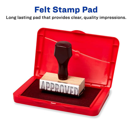 Avery Carter's Felt Stamp Pad, 2.75 x 4.25 Inches, Black, 12 Pack (21081)