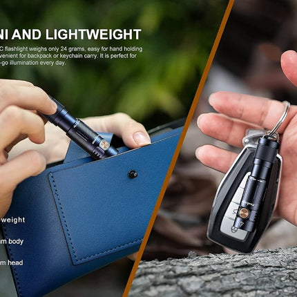 Fenix E05R Black Rechargeable Mini Keychain LED Torch