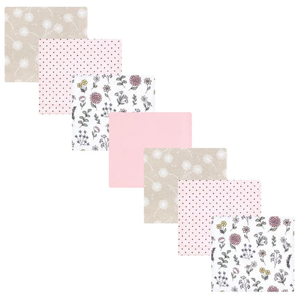 Hudson Baby Unisex Baby Cotton Flannel Receiving Blankets Bundle, Dandelion Wish, One Size