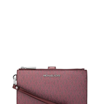 Michael Kors Double Zip Wristlet, Silver-tone Hard