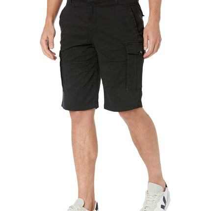 Buffalo David Bitton Men's Flat Front Short, Black