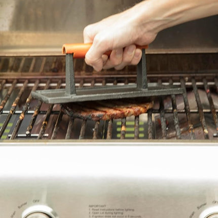 Cuisinart CGPR-221 Cast Iron Grill Press (Wood Handle)