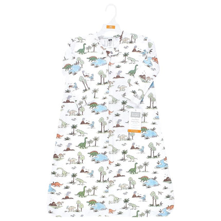 Hudson Baby Unisex Baby Long Sleeve Cotton Jersey Sleeping Bag, Sack, Blanket, Dinosaur Adventures, 6-12 Months