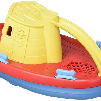 Green Toys Tugboat, Surtido CB - Juego de imitación, habilidades motoras, juguete de baño para niños, vehículo flotante y vertedor. Sin BPA, ftalatos, PVC. Apto para lavavajillas, Plástico reciclado, Fabricado en EE. UU.