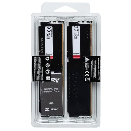 Kingston FURY Beast Black DDR5 32GB (2x16GB) 5600MT/s CL40 DIMM Desktop Gaming Memory Kit of 2 Intel XMP - KF556C40BBK2-32