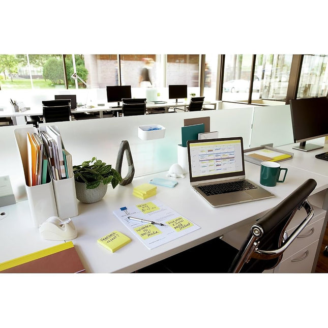 Post-it Greener Notes, 3 x 3-Inches, Canary Yellow, 12-Pads/Pack
