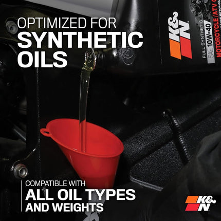 K&N Powersports Oil Filter - Cartridge 60x37mm compatible with Suzuki (KN-137)