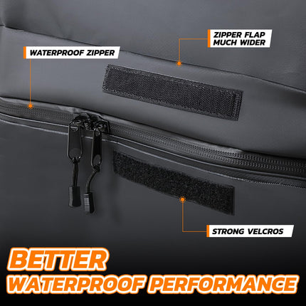 DNA MOTORING PVC Heavy Duty Water Proof Car Roof Bag with Electrically Welded Seam, 4 Reinforced Fix Starps, Universal Fit Compatible with All Vehicle with Roof Rails or Cross Bars, TOOLS-00422