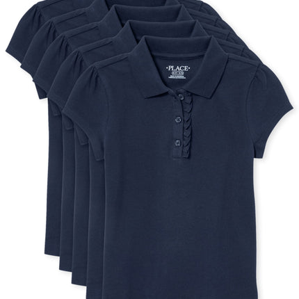 The Children's Place Girls Short Sleeve Ruffle Piq