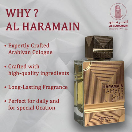 Amber Oud - Gold Edition Extreme by Al Haramain for Unisex - 3.4 oz Extrait De Parfum Spray