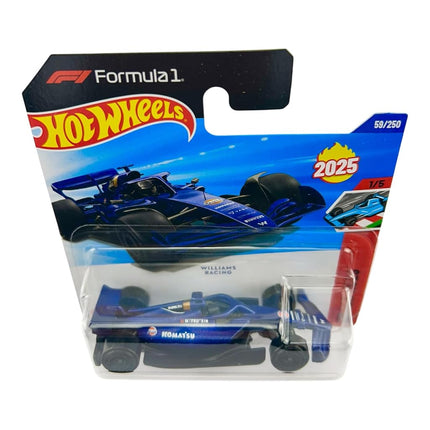 Hot Wheels Formula 1 Williams Racing Car, 2025 Track Aces Collection, 59/250, Die-Cast Model, Blue