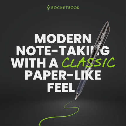 Rocketbook PRO 2.0 Reusable Digital Notebook - Smart Notepad A4 Green, Wirebound Note Book To Do List Pad, Dotted and Lined Paper with Frixion Erasable Pen and Wipe, Office Gadget with Rocketbook App
