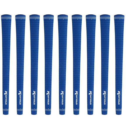 Karma Velour Blue Standard Golf Grips (9 Pack)