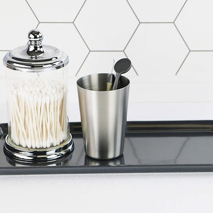 Reston Lloyd Melamine Plastic Tidbit Tray, BPA-Free, Food Safe, Multipurpose Platter Serving Tray, Bathroom/Table Organizer, Charcoal