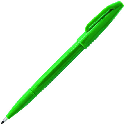 Pentel Sign Pen Fiber-Tipped Pen, Green Ink, Box of 12 (S520-D)