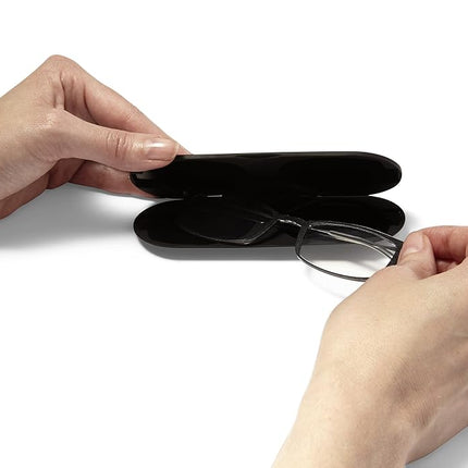 ThinOptics Unisex Adult Glasses Reading, Regular Case/Rectangle Black, 2.50 US, Regular Case/Rectangle Black, 2.50