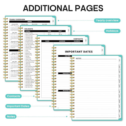 Taja Planner 2026-2027, 8.5" x 11" Calendar Planner, Jul 2026-Jun 2027