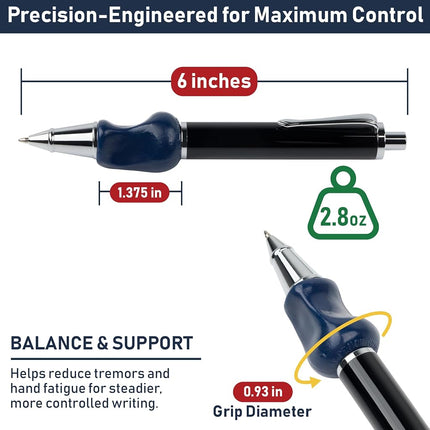 The Pencil Grip Heavyweight Weighted Ergonomic Refillable Ballpoint Pen with Grip (TPG-651)