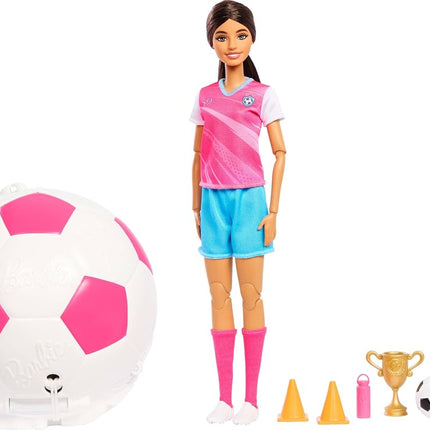 Barbie Team Roll and Reveal Soccer Player Doll and