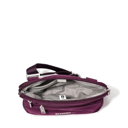 Baggallini Securtex Anti-Theft Crossbody, Mulberry, One Size
