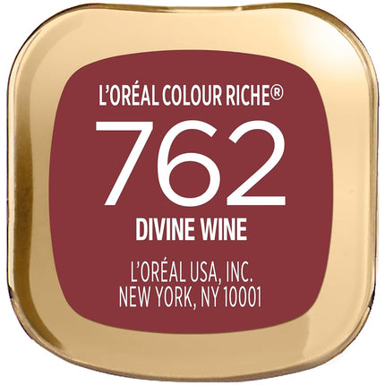 L'OREAL- Colour Riche Lipcolour 762 Divine Wine - 0.13 oz. (3.6 g)