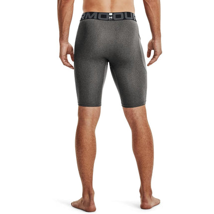 Under Armour Men's HeatGear Long Shorts, Carbon Heather (090)/Black, 3XL