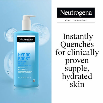 Neutrogena Hydro Boost Crème-gel hydratante pour le corps sans parfum, 473 ml