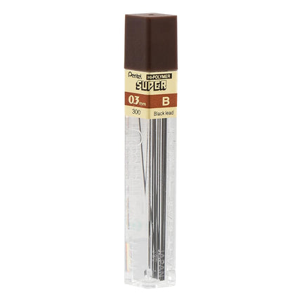 Pentel 0.3 mm B Refill Lead (Pack of 12 Tubes, 12 Leads per Tube)