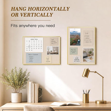 Small Linen Bulletin Board, 16"x12" Fabric Pin Board Vision Board