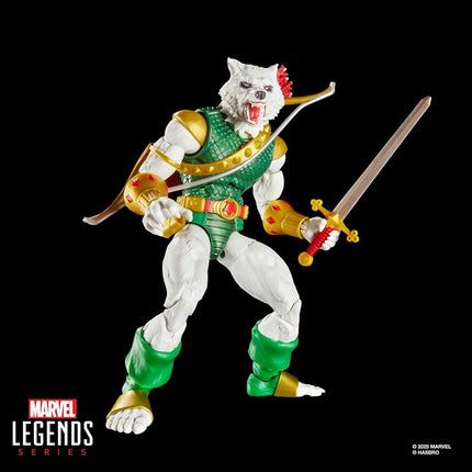 Marvel Legends Series Magic: The Gathering Man-Wolf, Spider-Man Action Figure plus Exclusive Foil Trading Card, Blue and Red
