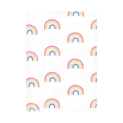 Langes à rot en flanelle de coton unisexe Hudson Baby, motifs arc-en-ciel créatifs, paquet de 7, taille unique